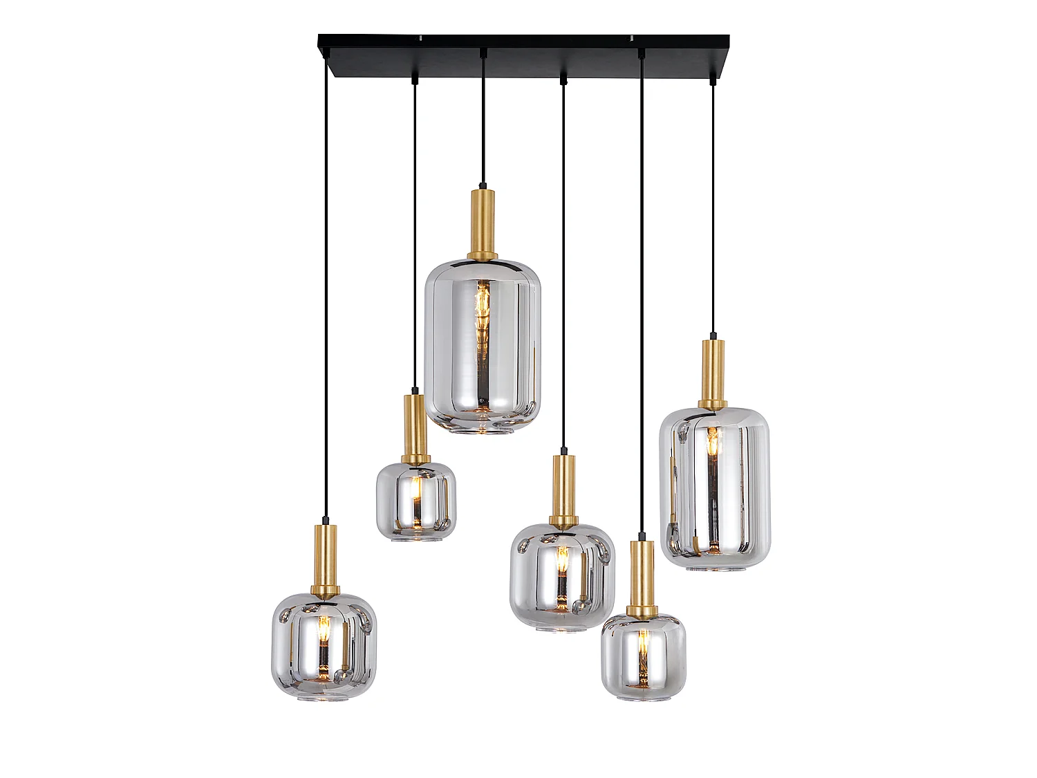 ZMH Suspension 6 lumière E27 moderne abat-jour en verre convient pour la salle à manger le salon couloir ou chambre