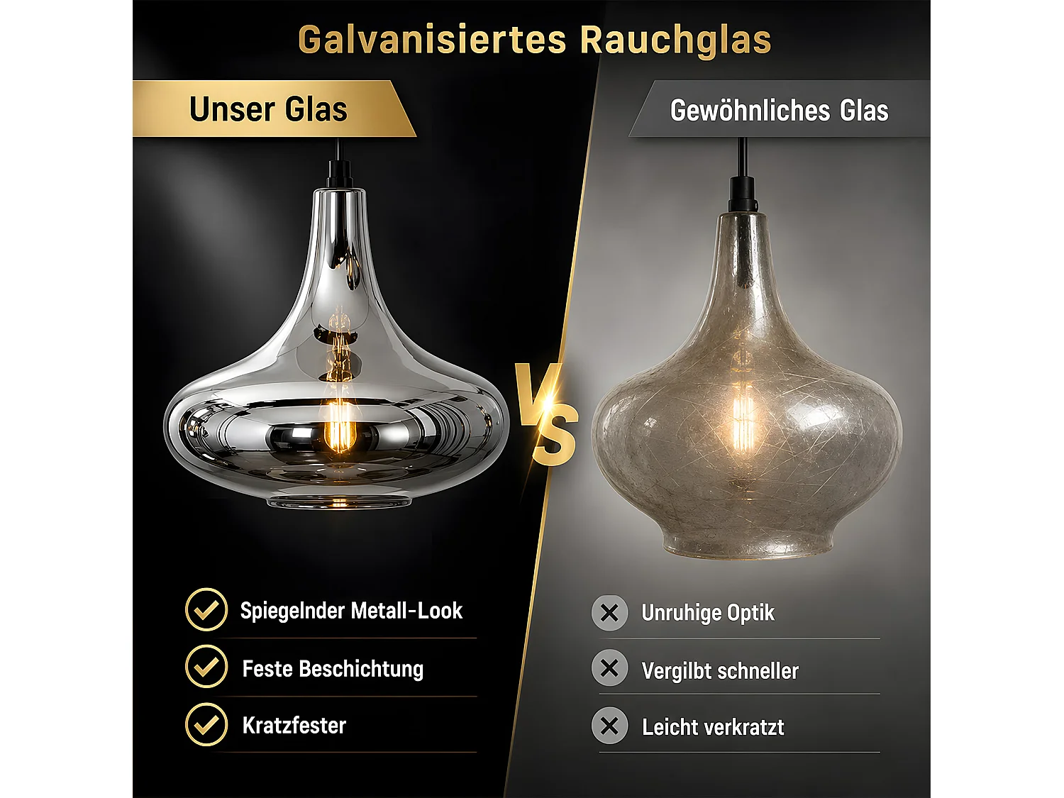 ZMH Suspension 6 lumière E27 moderne abat-jour en verre convient pour la salle à manger le salon couloir ou chambre