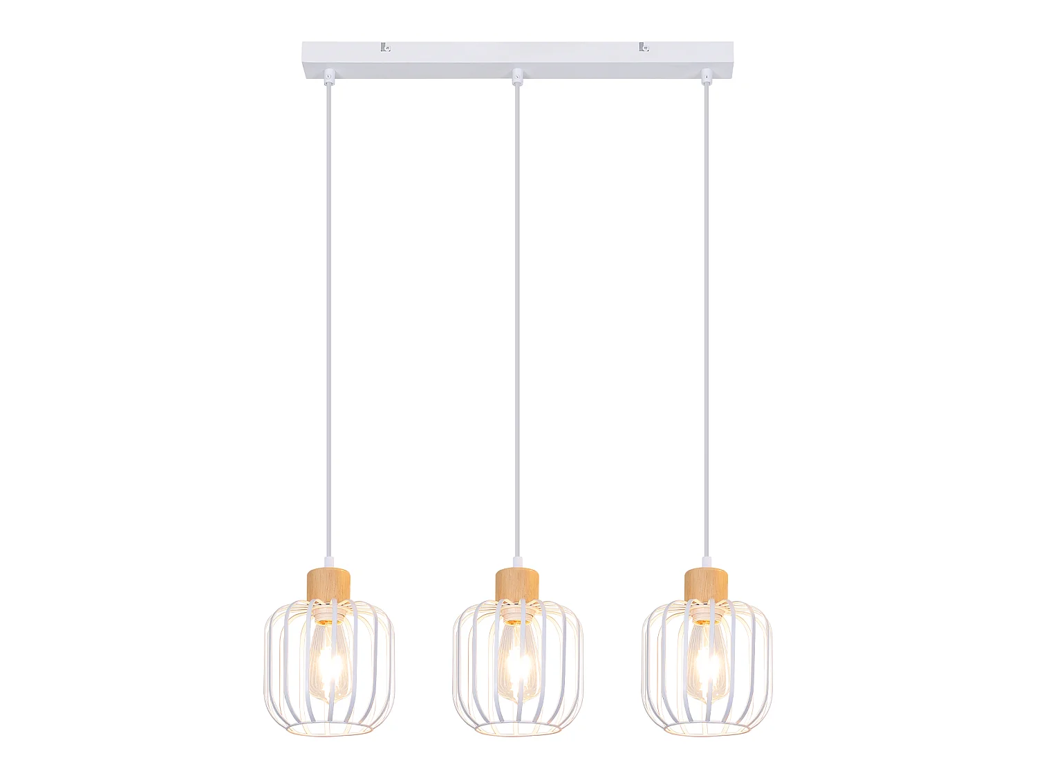 ZMH Suspension E27 blanc moderne à 3 lumières convient pour la cuisine la salle à manger et le salons ampoules non incluses