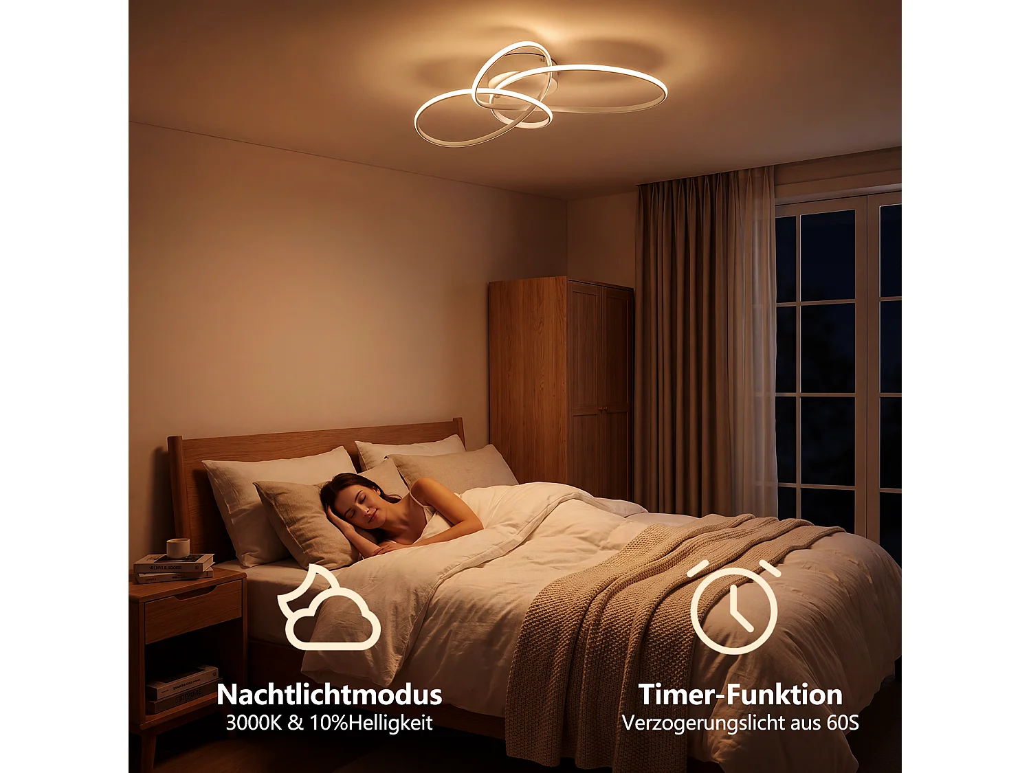 ZMH Plafonnier LED moderne 30W blanc intensité variable télécommande incluse convient pour la chambre salon cuisine et chambre d'enfant