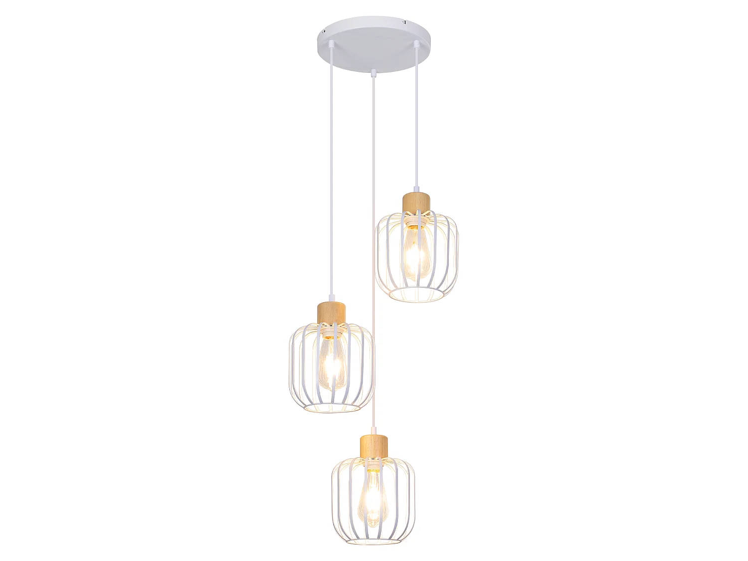 ZMH Suspension E27 blanc moderne à 3 lumières convient pour la cuisine la salle à manger et le salons ampoules non incluses