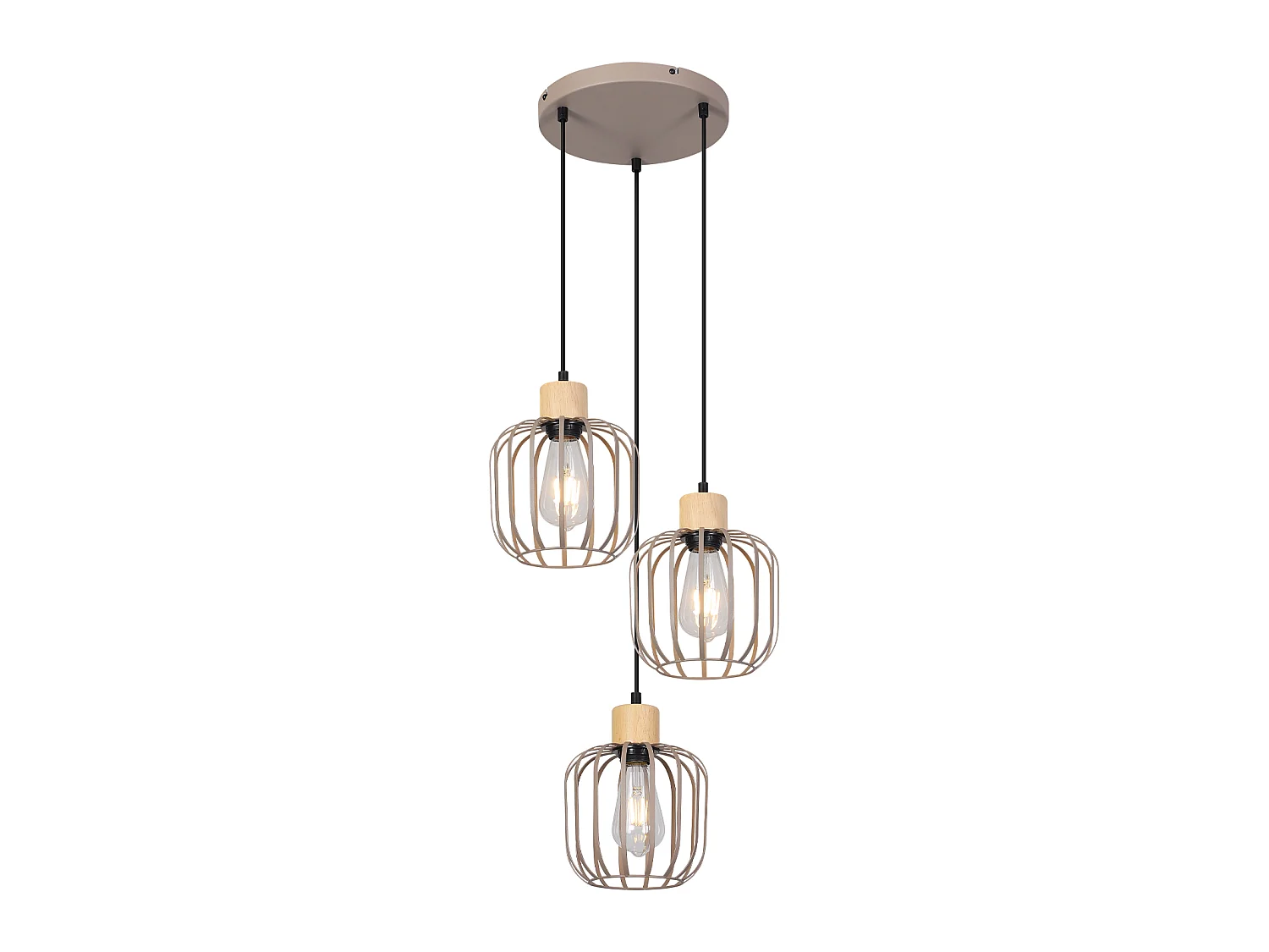 ZMH Suspension E27 gris moderne à 3 lumières convient pour la cuisine la salle à manger et le salons ampoules non incluses