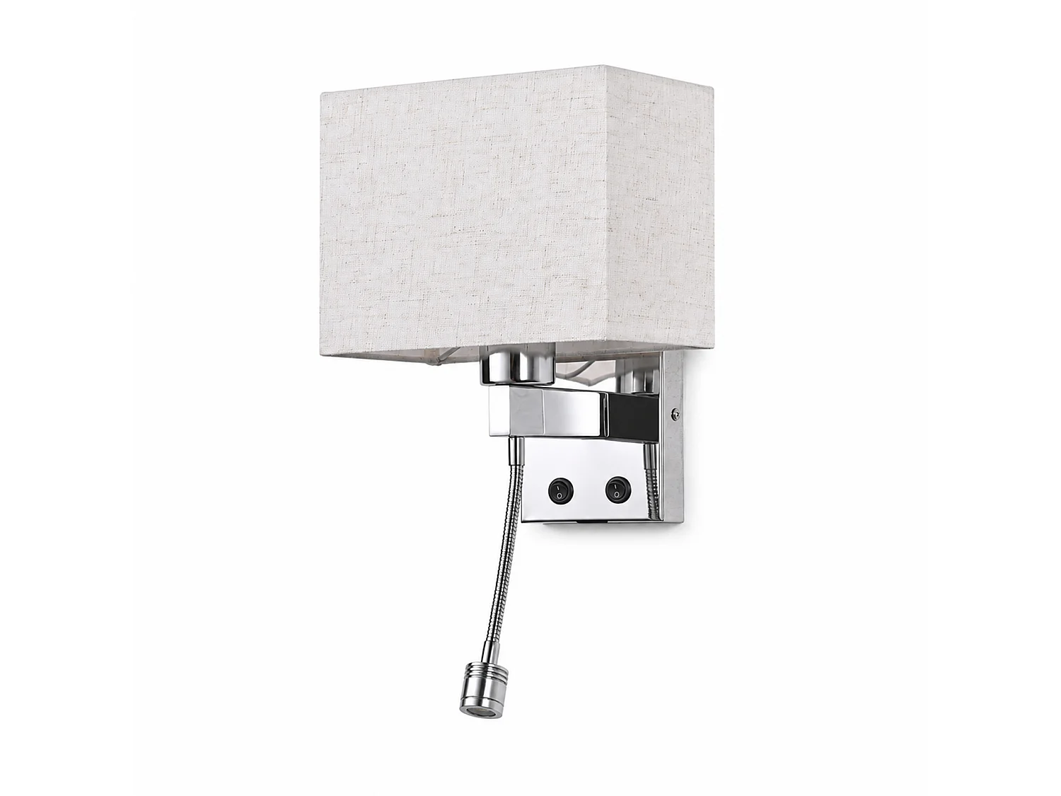 ZMH Applique murale LED 2W 3000K avec port de charge USB et liseuse moderne avec abat-jour en tissu E27 et interrupteur