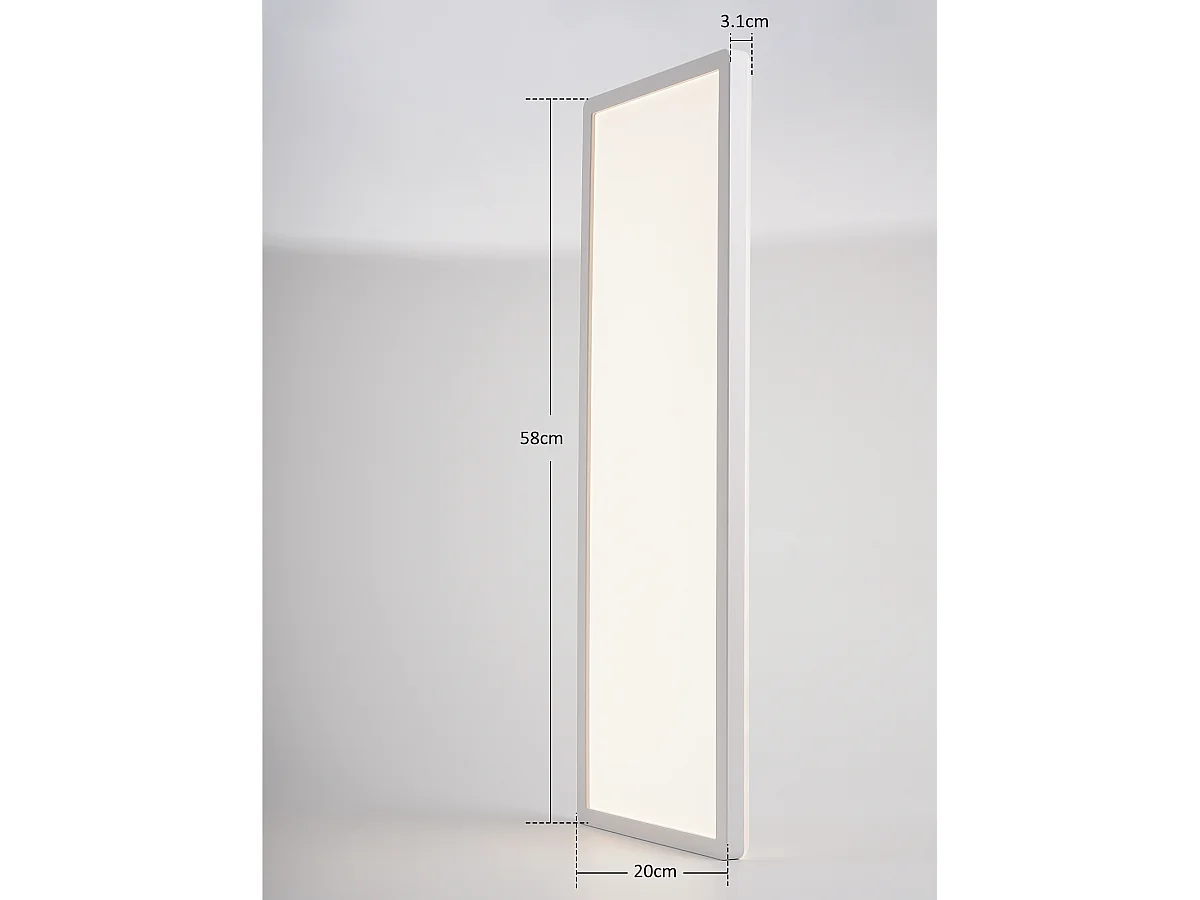 ZMH Plafonnier LED 58x20cm 24W blanc 4000K avec détecteur de mouvement radar pour atelier couloir cuisine salon