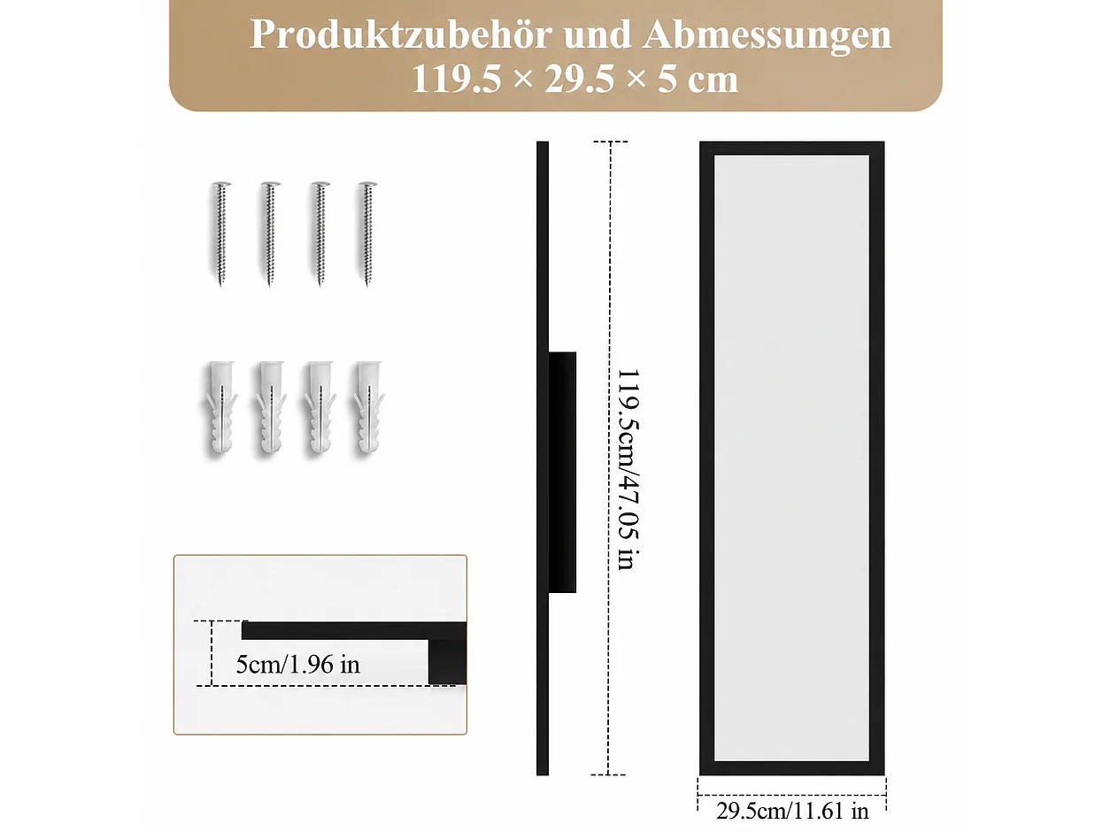 ZMH Plafonnier LED 119.5cm 18.5W noir intensité variable rectangulaire avec télécommande pour atelier couloir cuisine salon