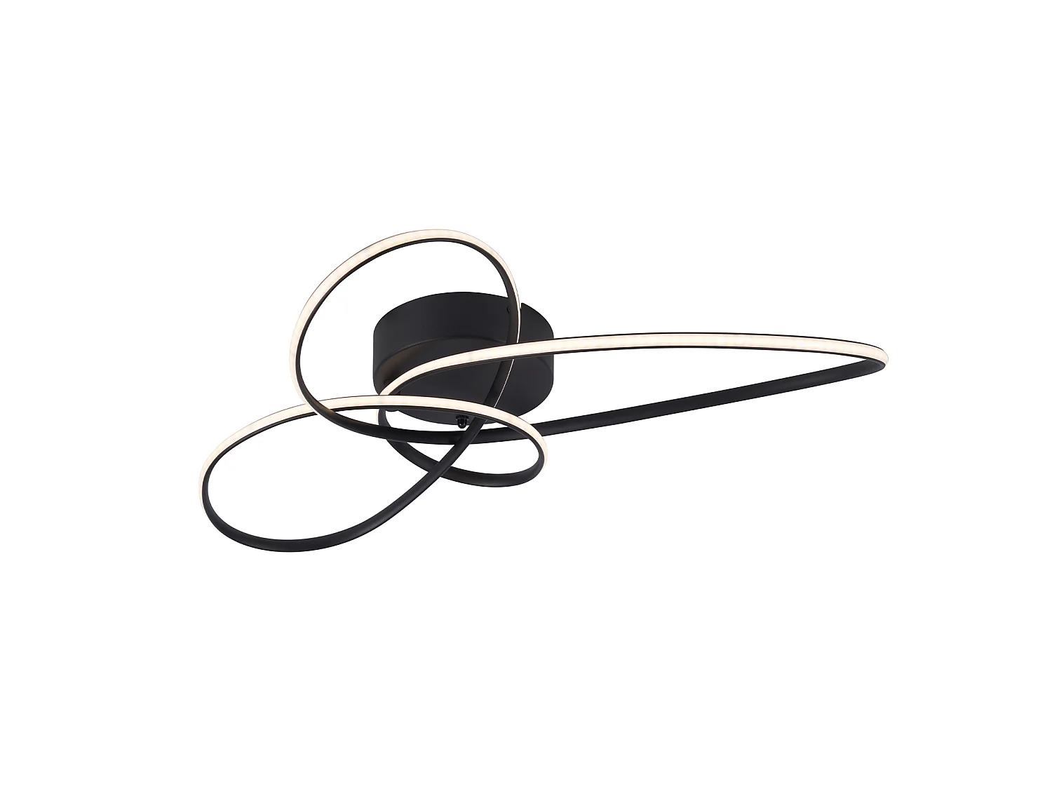 ZMH Plafonnier LED moderne 30W noir intensité variable télécommande incluse convient pour la chambre salon cuisine et chambre d'enfant