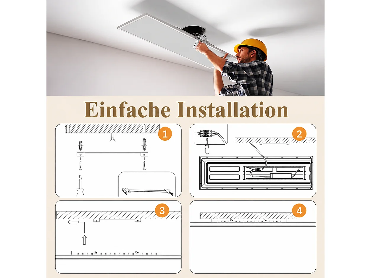 ZMH Plafonnier LED 100cm 13.5W blanc intensité variable rectangulaire avec télécommande pour atelier couloir cuisine salon