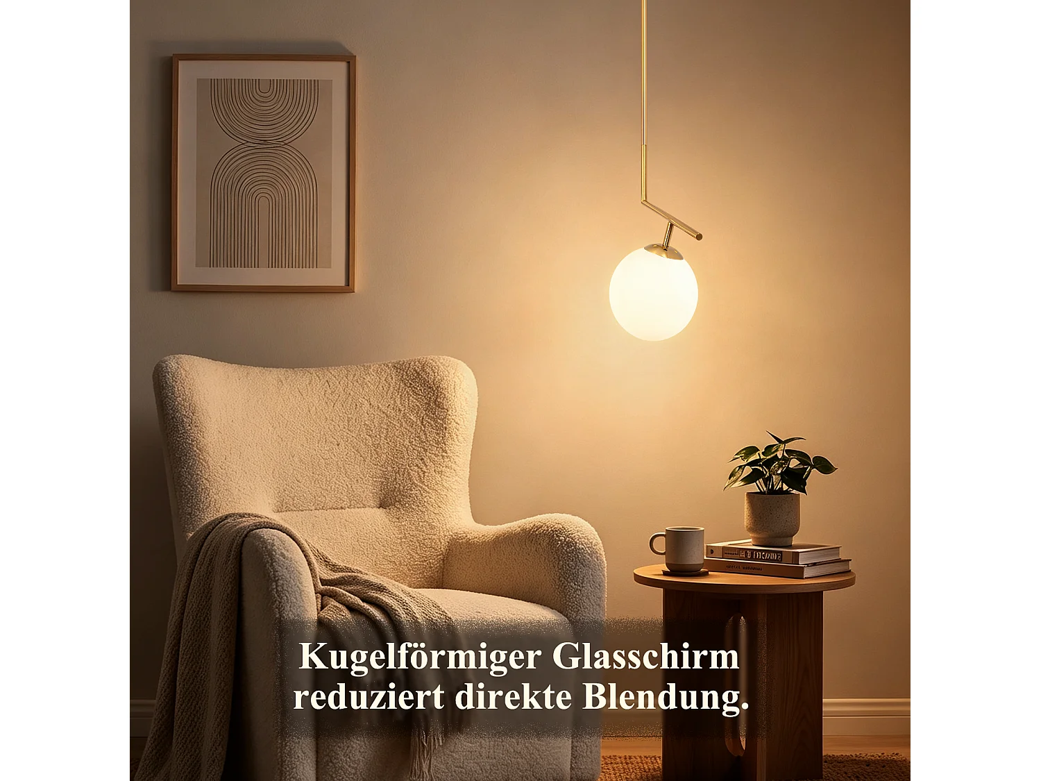 ZMH Suspension 1 lumière G9 doré moderne en verre finition opale convient pour la salle à manger le salon cuisine ou chambre