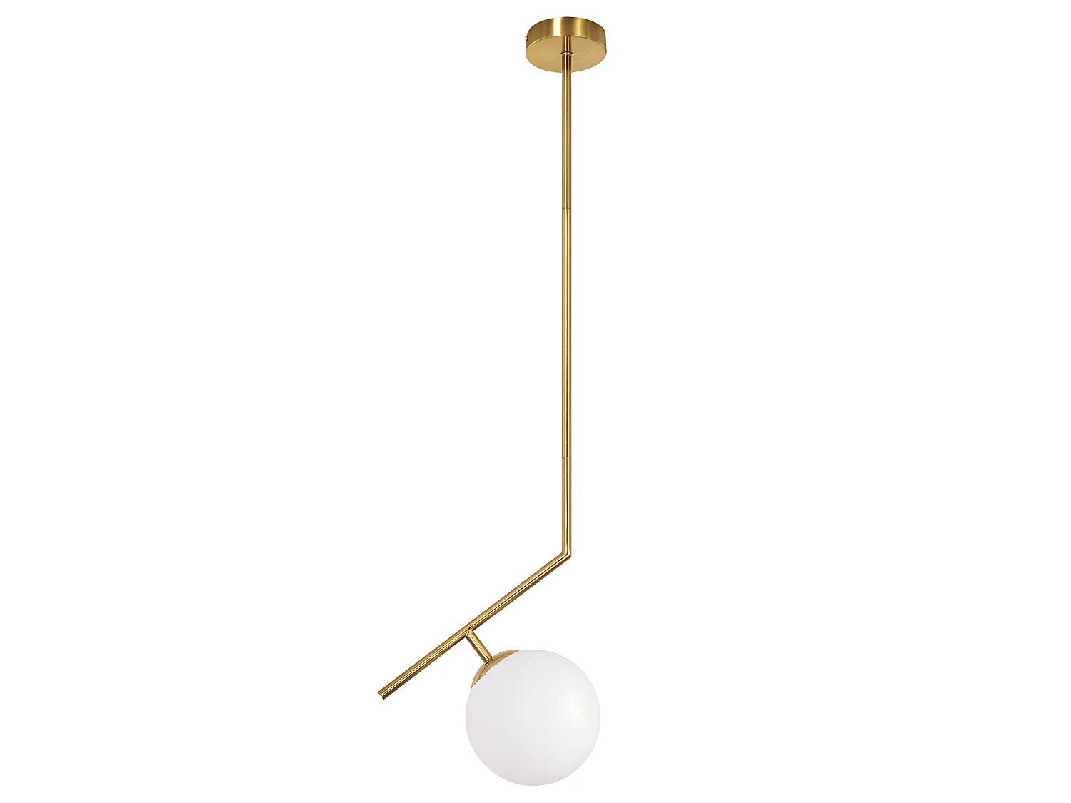 ZMH Suspension 1 lumière G9 doré moderne en verre finition opale convient pour la salle à manger le salon cuisine ou chambre