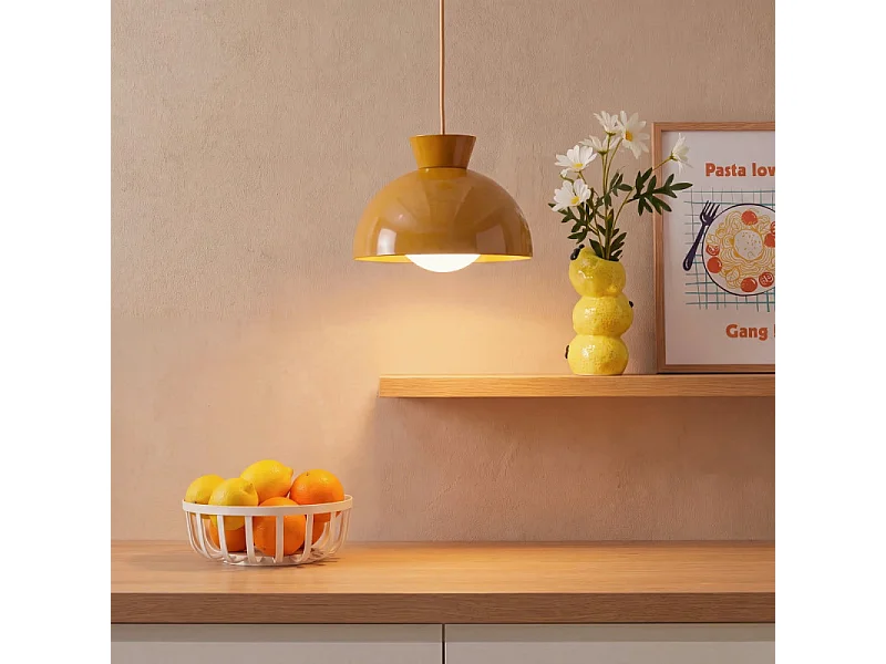 Suspension Lito D22 cm métal ocre Atmosphera