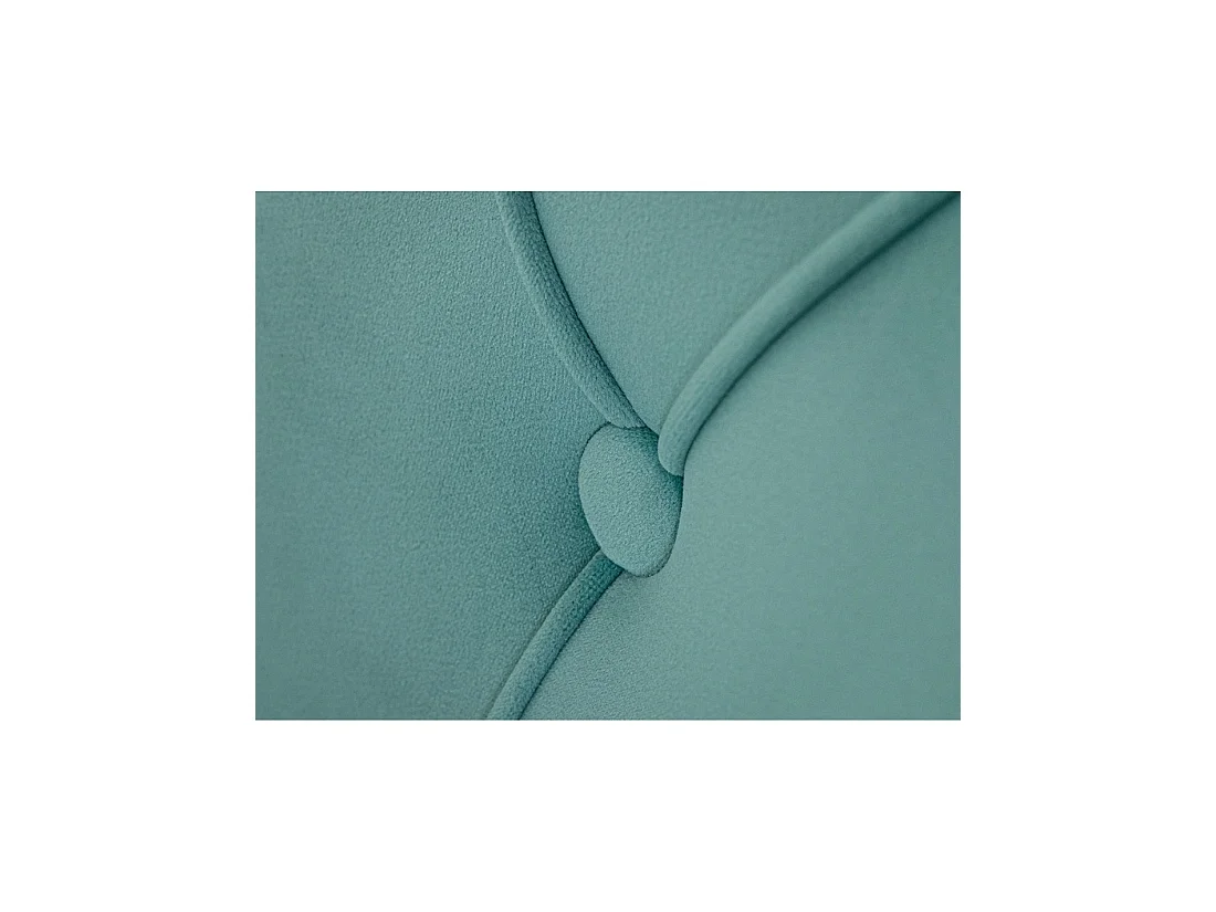Lot de 2 chaises Chesterfield REGINA bleu turquoise en velours capitonné – Tête de lion et pieds dorés