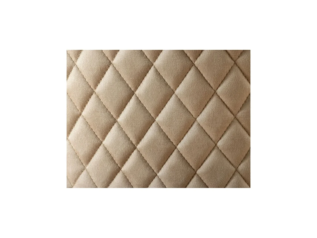 Lot de 2 chaises Chesterfield REGINA beige en velours capitonné – Dos matelassé, tête de lion et pieds dorés