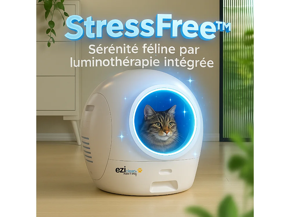 Litière robot autonettoyante connectée eziclean® Catbot K10i "PureSense Edition"