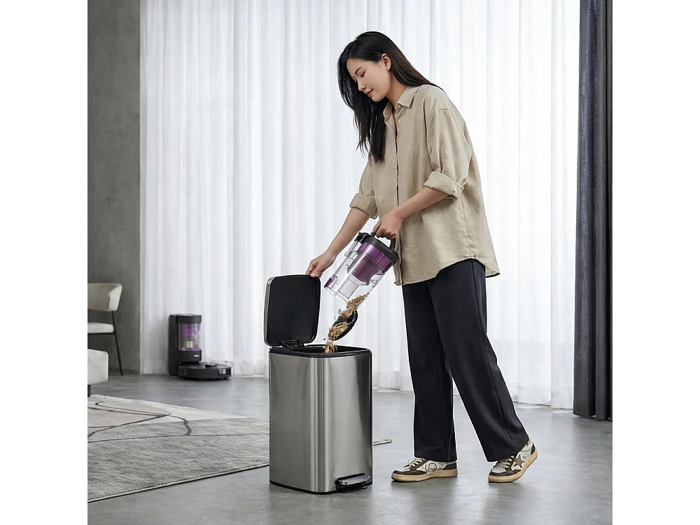 Robot aspirateur laveur LIDAR connecté avec base de vidage EZIclean® AirFlow MAX