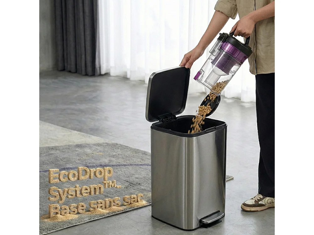Robot aspirateur laveur GYROSMART connecté avec base de vidage EZIclean® CyberFlow MAX