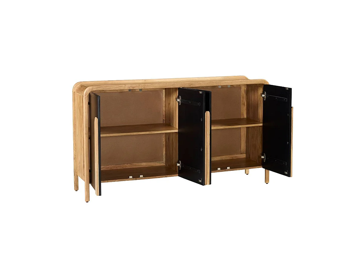 Buffet 4 portes en bois d'acacia César
