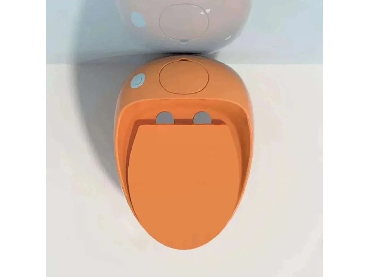 WC monobloc sans bride orange design – Abattant soft-close