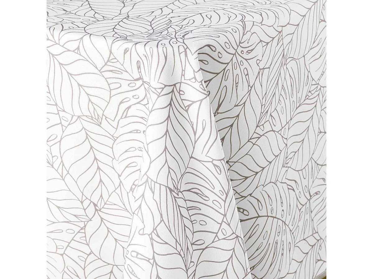 Nappe Imprimé "Solea" 150x240cm Blanc