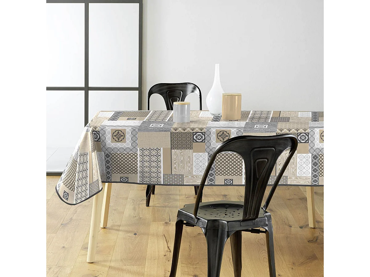 Nappe Imprimé "Costa" 140x240cm Beige