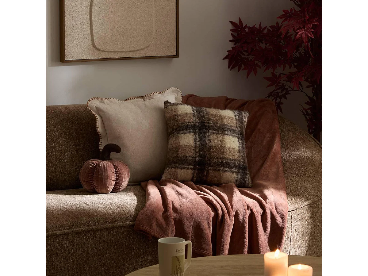 Coussin Déco "Automne" 40x40cm Beige