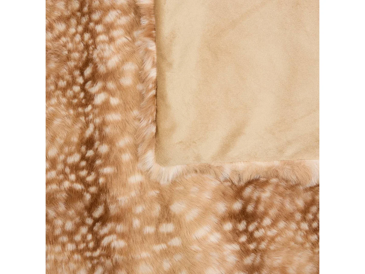Plaid Imitation Fourrure 3D "Zephy" 120x160cm Caramel