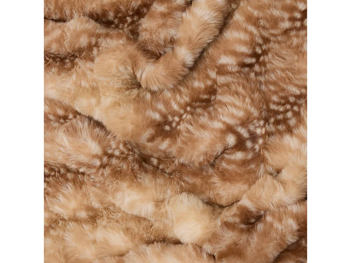 Plaid Imitation Fourrure 3D "Zephy" 120x160cm Caramel