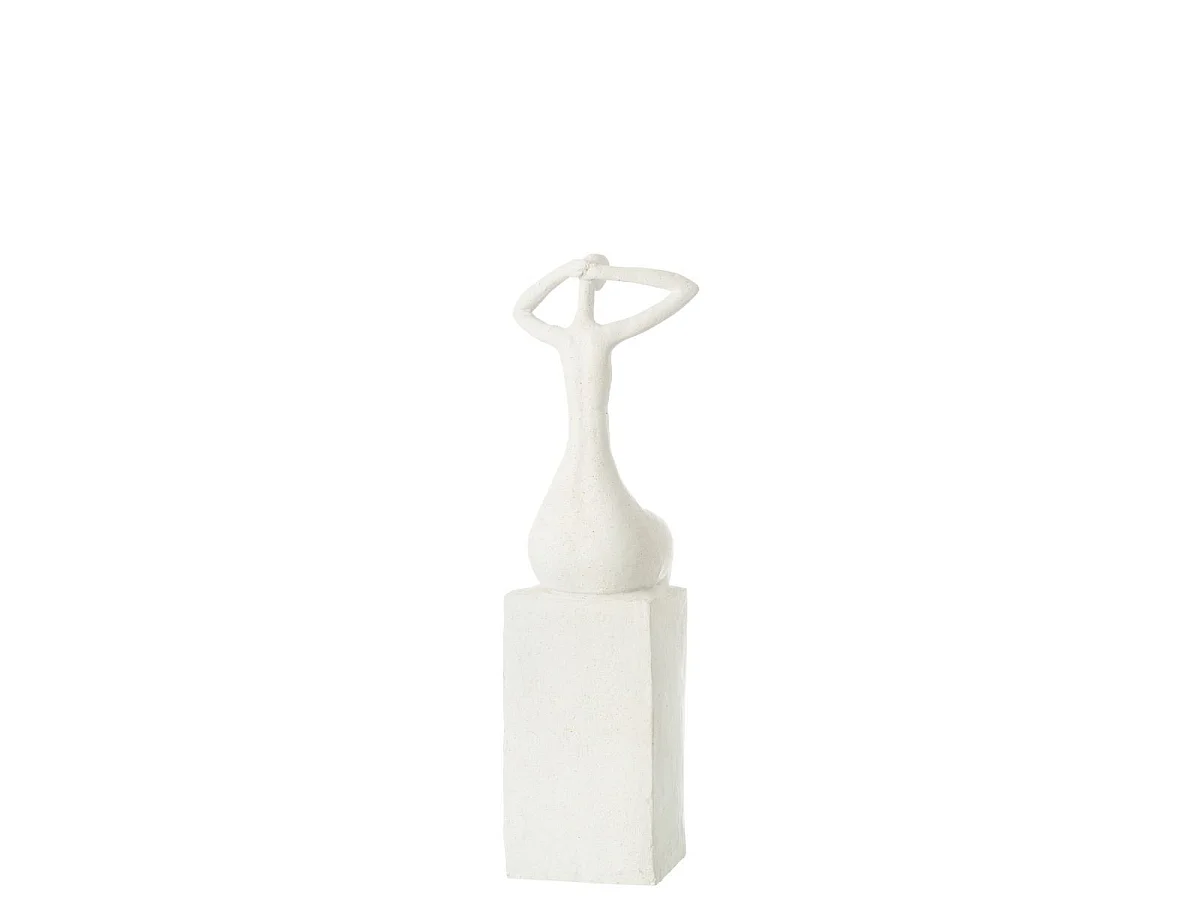 Statuette Femme Assise "Moderne" 38cm Blanc