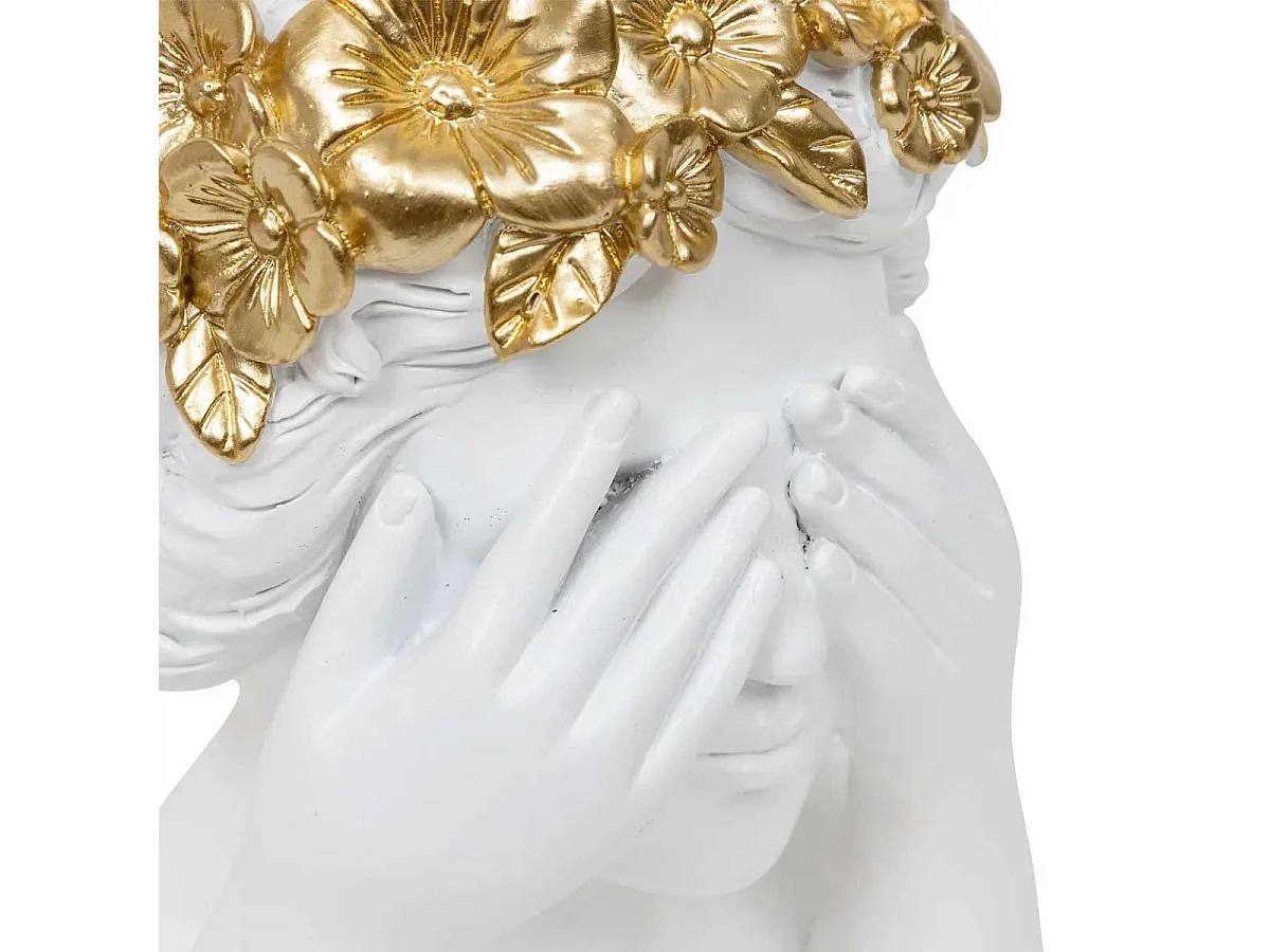Tête Femme Déco "Wild Romance" 22cm Blanc