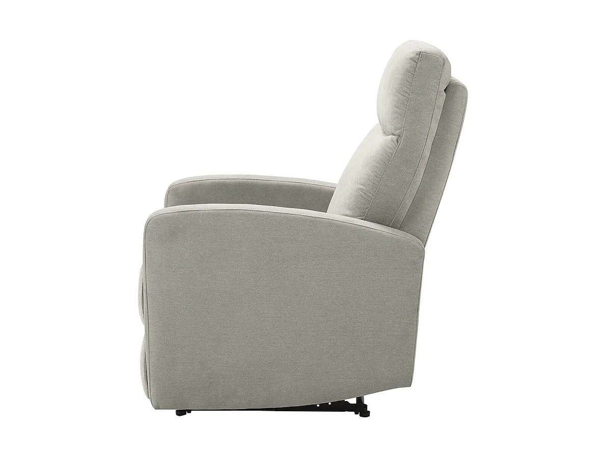 Fauteuil relax manuel tissu waterproof gris clair - MERIAL