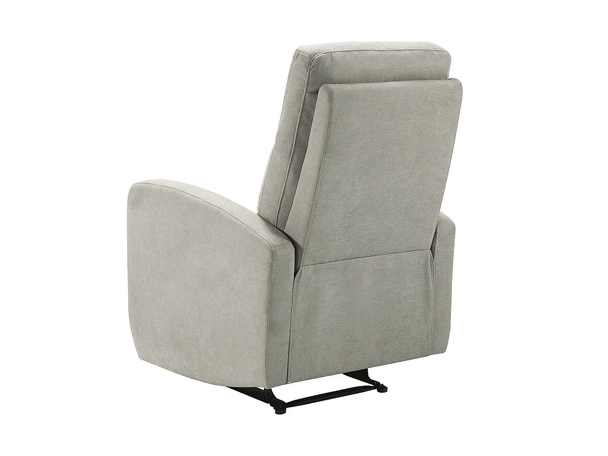 Fauteuil relax manuel tissu waterproof gris clair - MERIAL