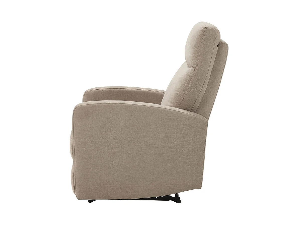 Fauteuil relax manuel tissu waterproof beige - MERIAL