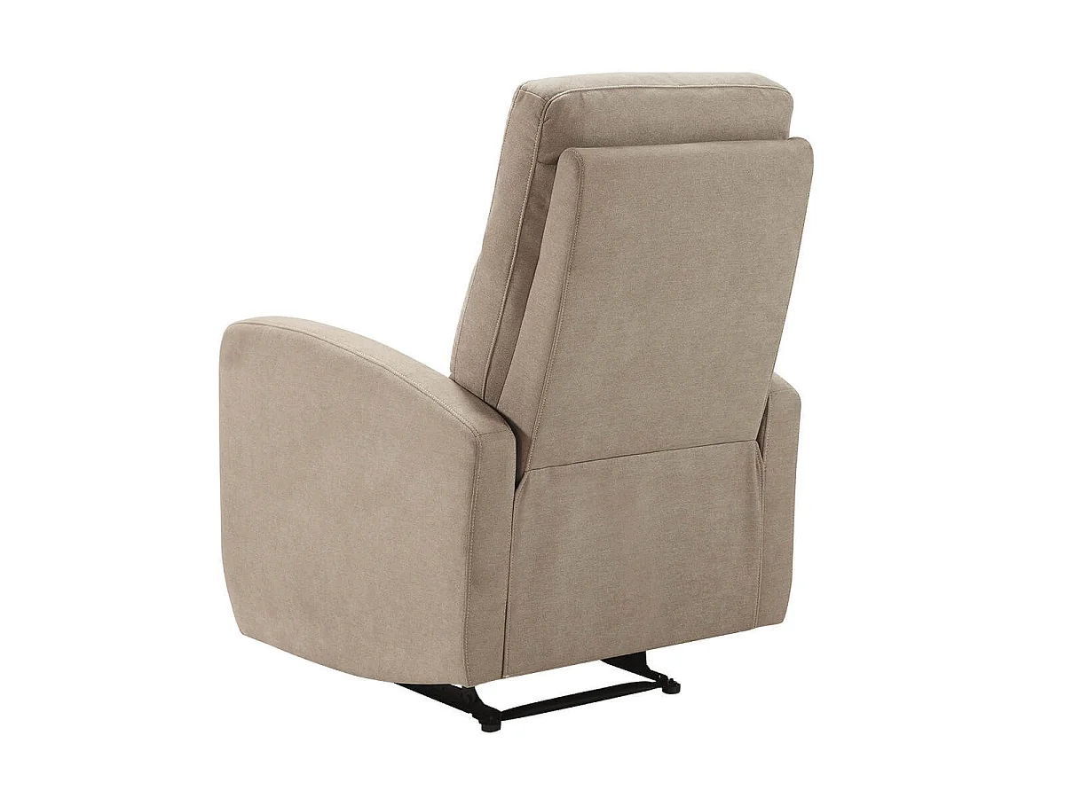 Fauteuil relax manuel tissu waterproof beige - MERIAL