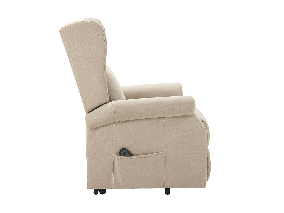 Fauteuil releveur relax électrique tissu waterproof ivoire - ALCANTI