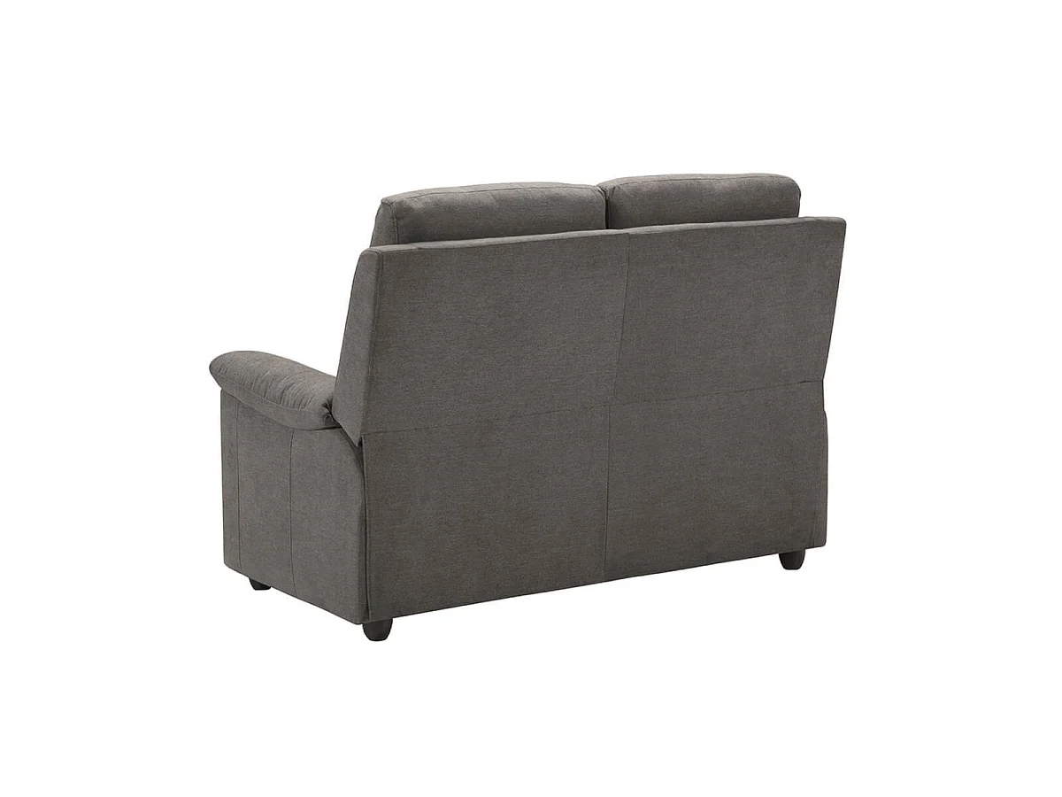 Canapé 2 places fixe tissu waterproof gris - BRIANA