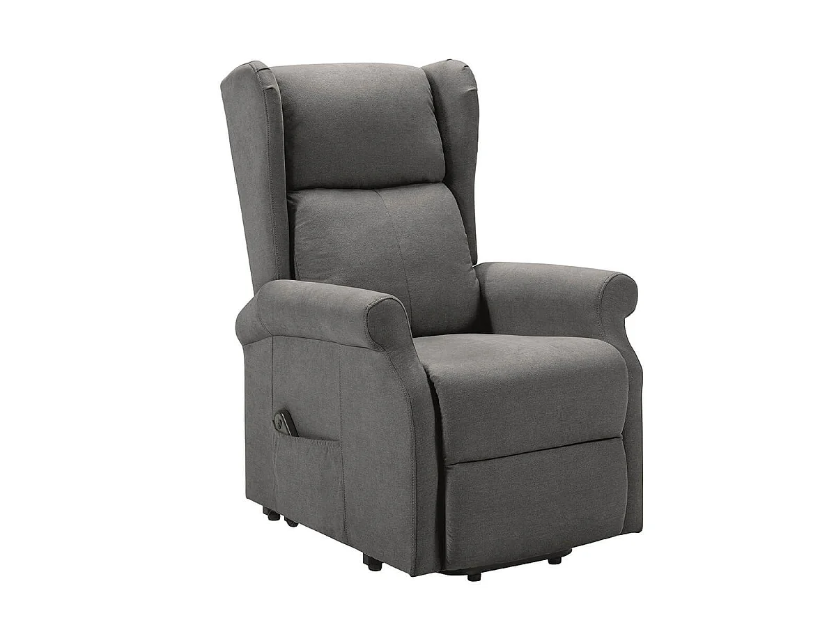 Fauteuil releveur relax électrique tissu waterproof gris foncé - ALCANTI