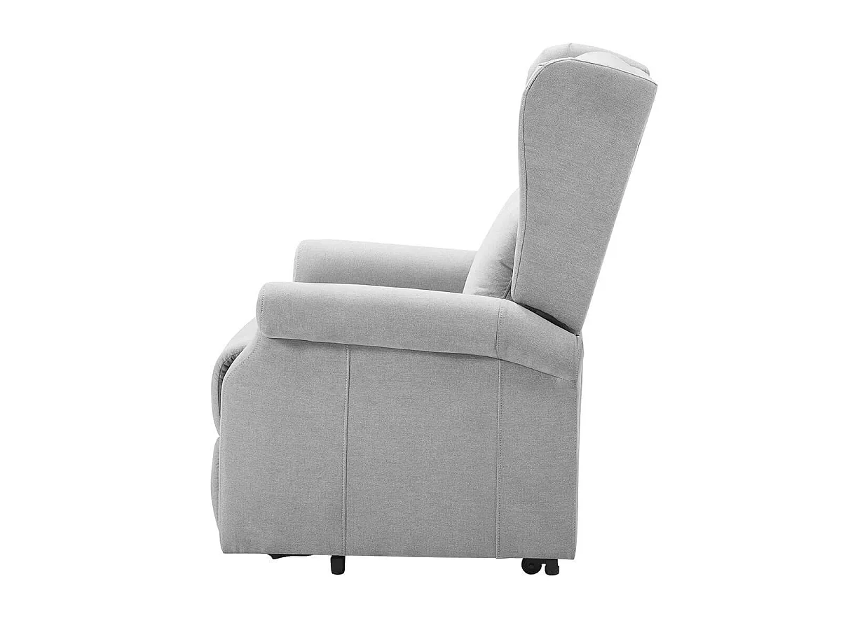 Fauteuil releveur relax électrique tissu waterproof gris clair - ALCANTI