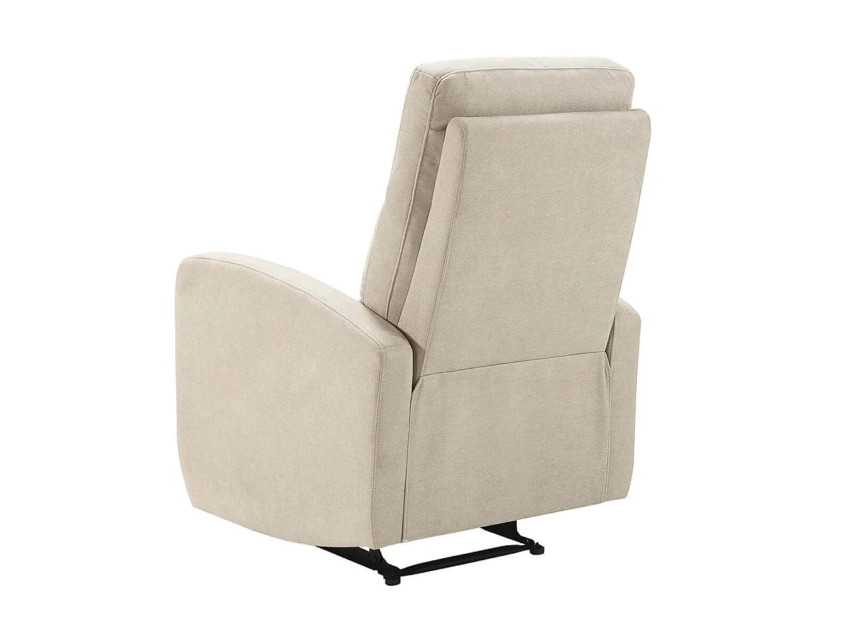 Fauteuil relax manuel tissu waterproof ivoire - MERIAL