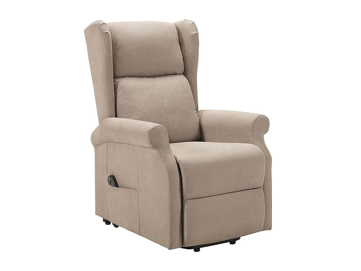 Fauteuil releveur relax électrique tissu waterproof beige - ALCANTI