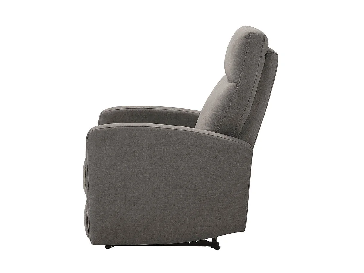 Fauteuil relax manuel tissu waterproof gris foncé - MERIAL