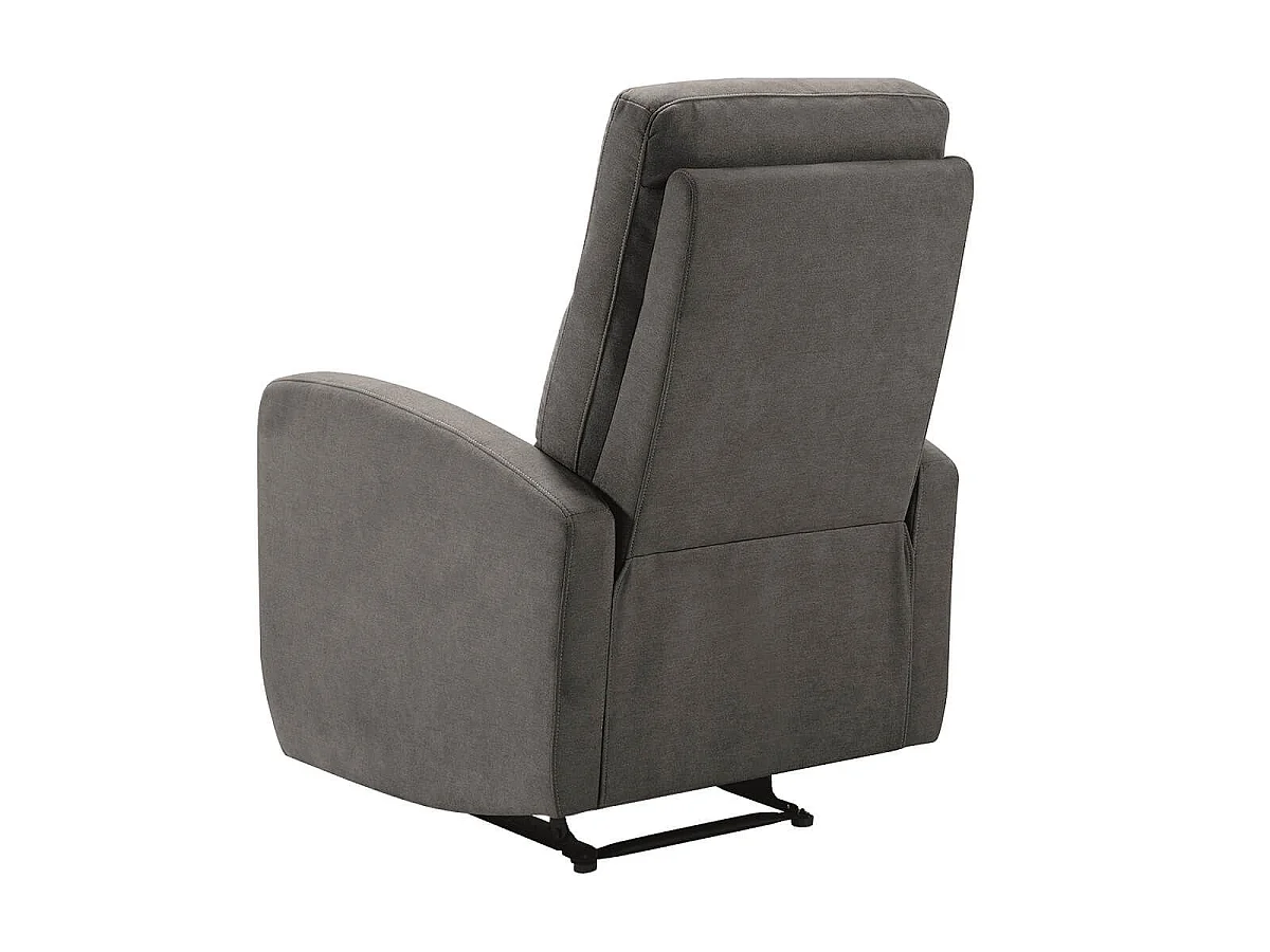 Fauteuil relax manuel tissu waterproof gris foncé - MERIAL