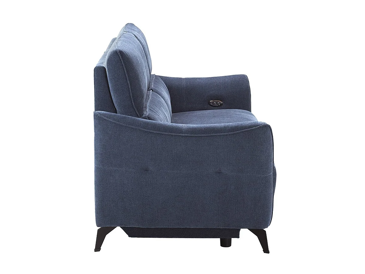 Canapé 3 places élec relax zéro gravity tissu waterproof bleu - GARIOS