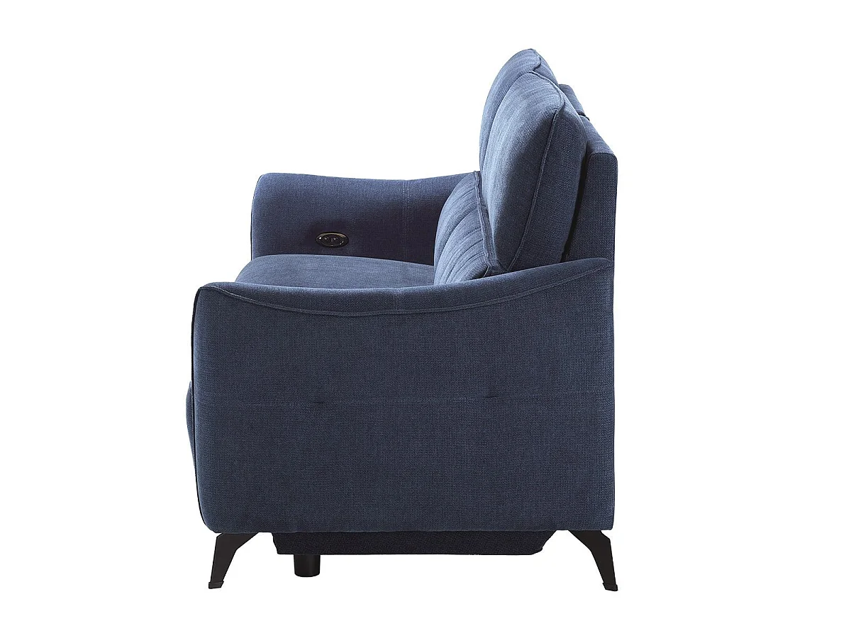 Canapé 3 places élec relax zéro gravity tissu waterproof bleu - GARIOS