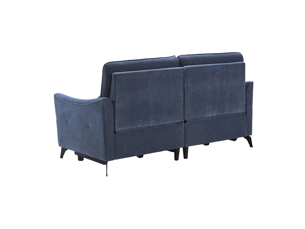 Canapé 3 places élec relax zéro gravity tissu waterproof bleu - GARIOS