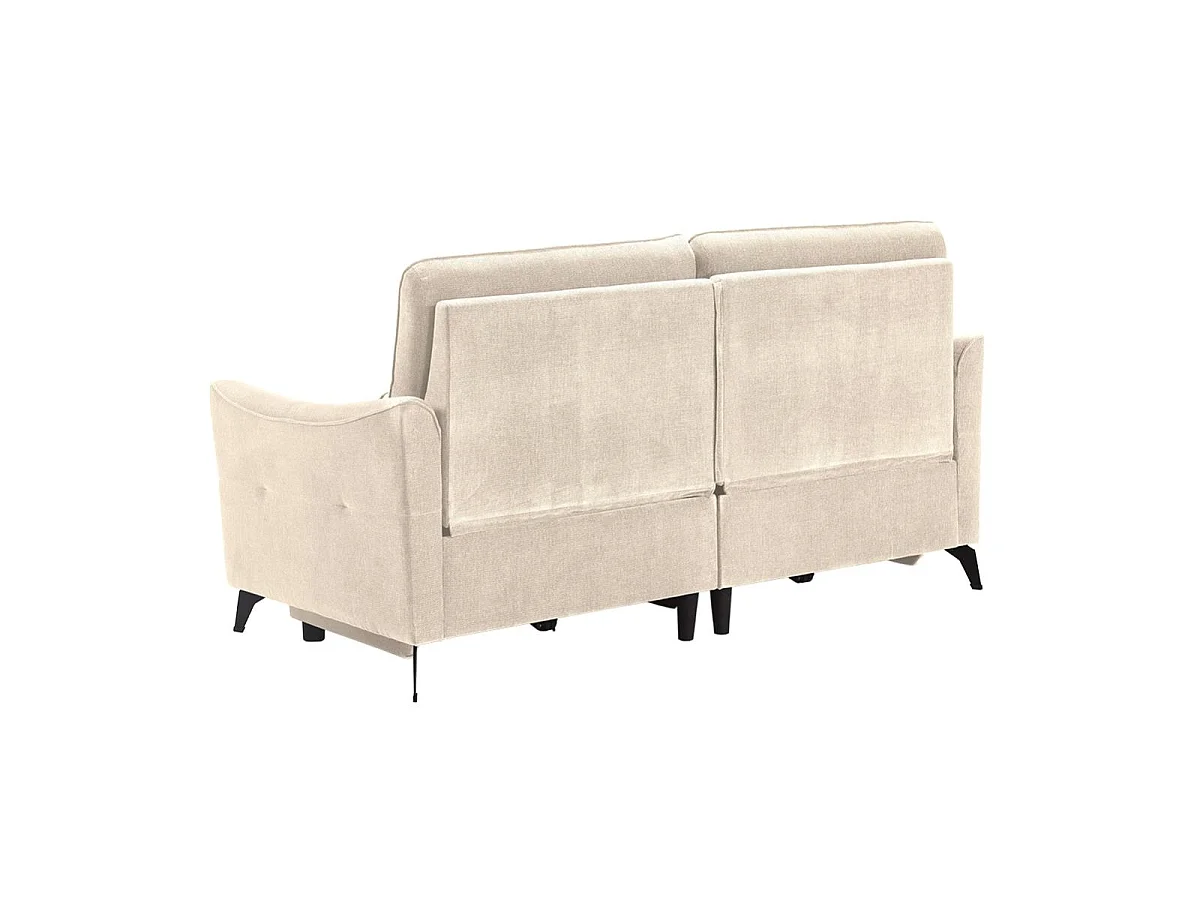 Canapé 3 places élec relax zéro gravity tissu waterproof beige - GARIOS