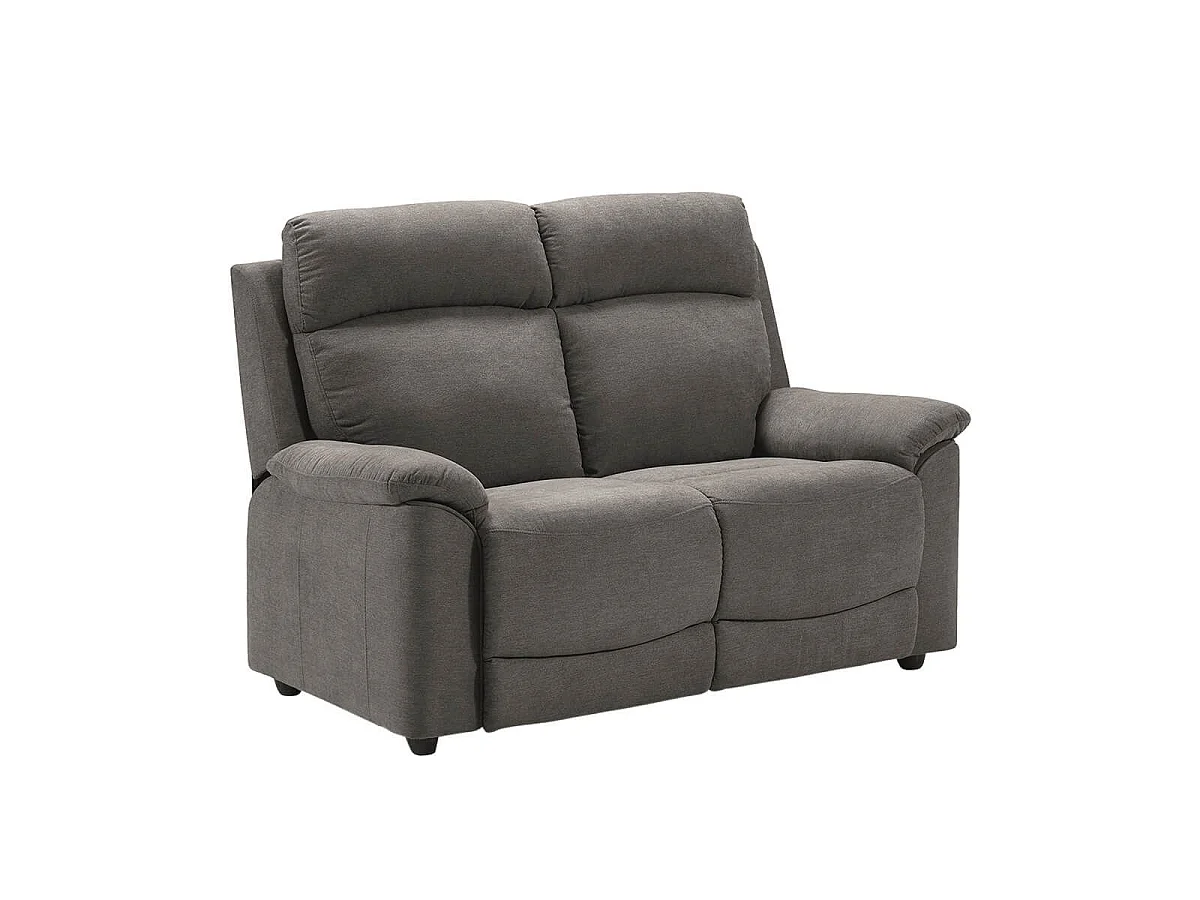Ensemble Canapés 3P relax manuel + 2P fixe tissu Waterproof gris - BRIANA