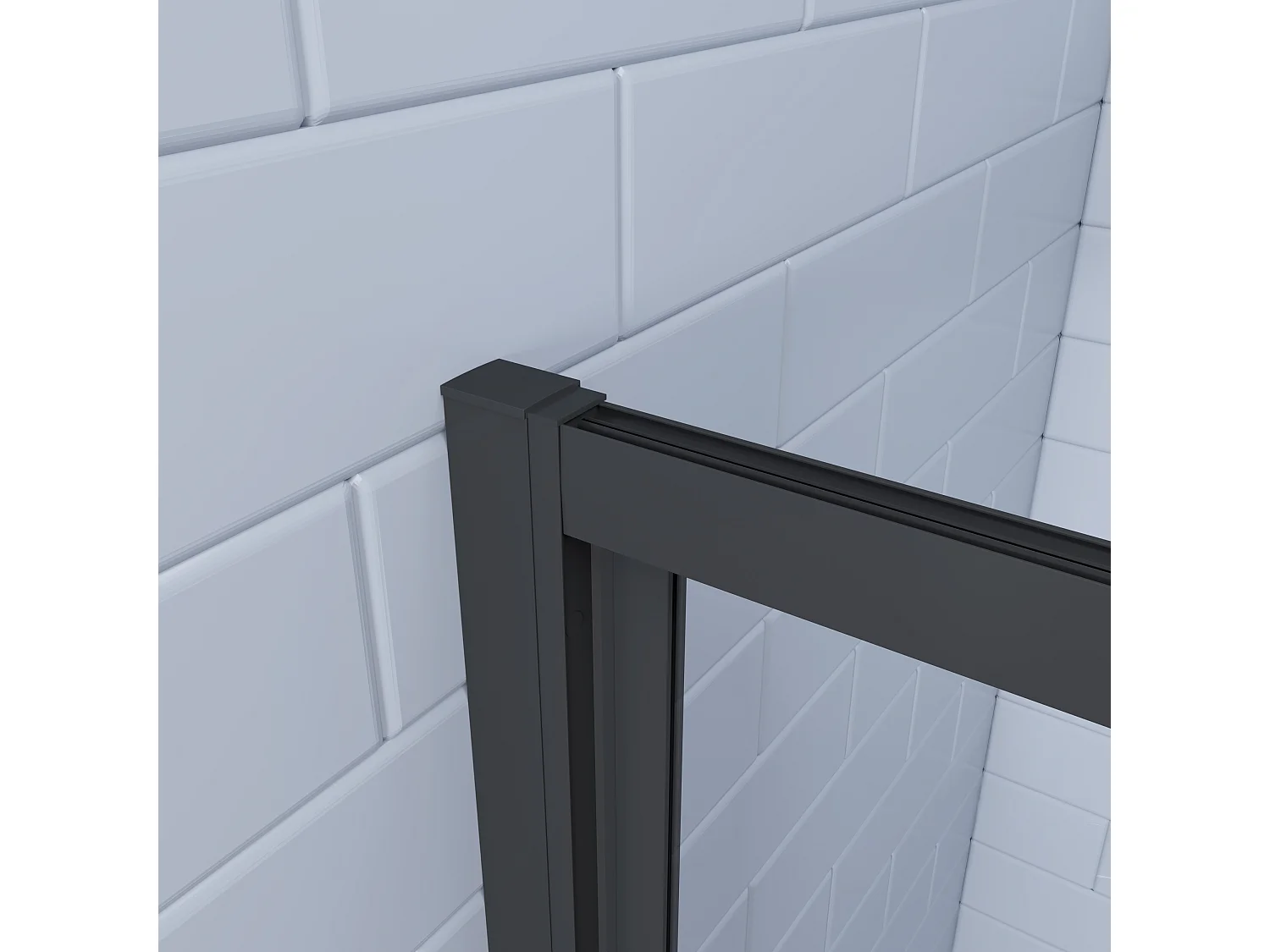 Aica industriële stijl vouwdeur douchedeur 90x195cm incl. Ultraplatte douchebak 160x90cm incl. sifon-5mm gehard veiligheidsglas easyclean-mat zwart aluminium frame