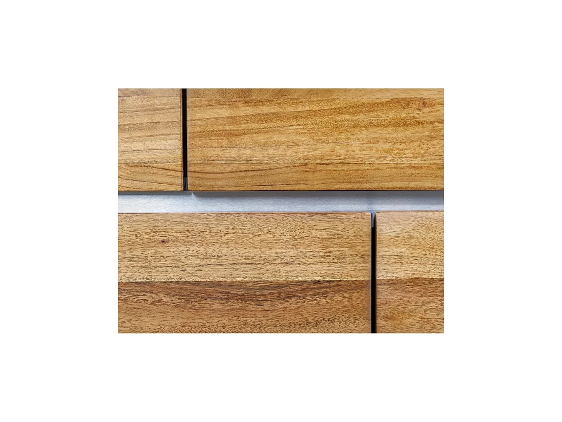 Buffet ARKAYA 170 cm en bois massif d'acacia – 4 portes, 2 tiroirs et piètement métal