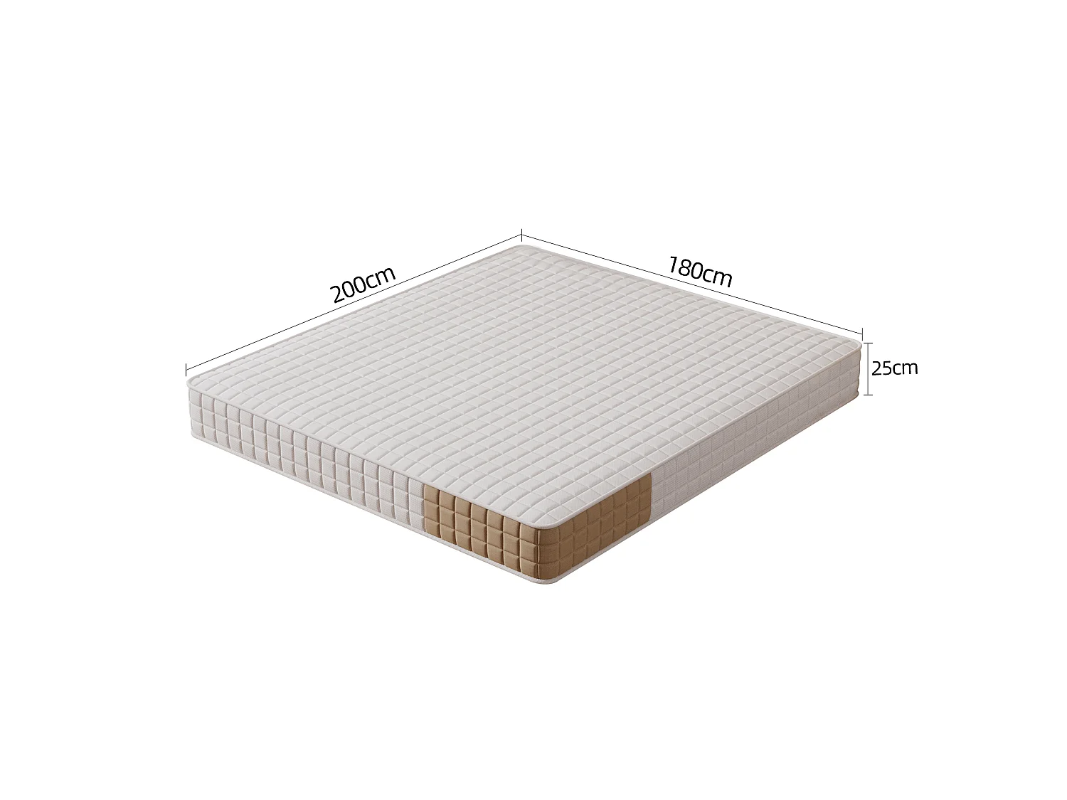 Matelas 180×200 cm à ressorts ensachés,soutien orthopédique de la colonne vertébrale à 7 zones, 25 cm, structure 6 couches, pour adultes