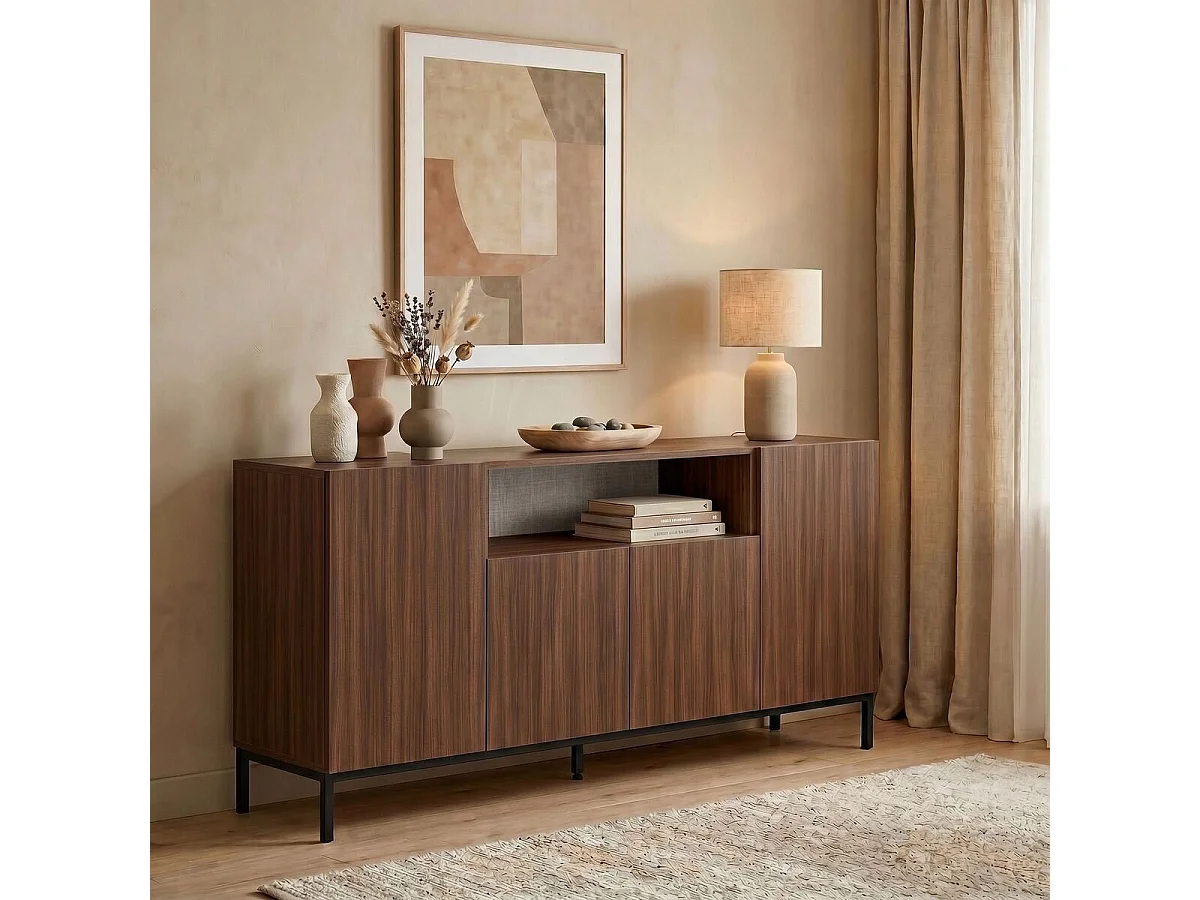 Buffet 4 portas 1 nicho L160 cm - OLIVER