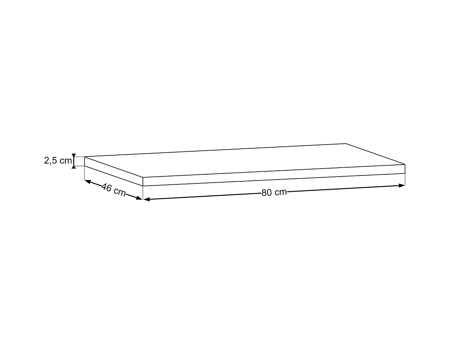 Plan de toilette de 80 cm Dorothy Ristretto en chêne Ristretto